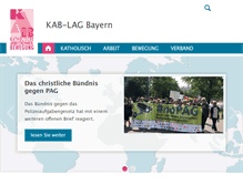 Tablet Screenshot of kab-bayern.de